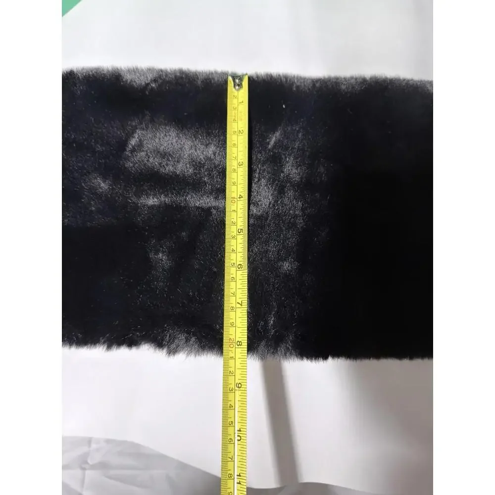 Elegant Black Faux Fur Hand Muff - Luxury Winter Hand Warmer‎ - 15.5